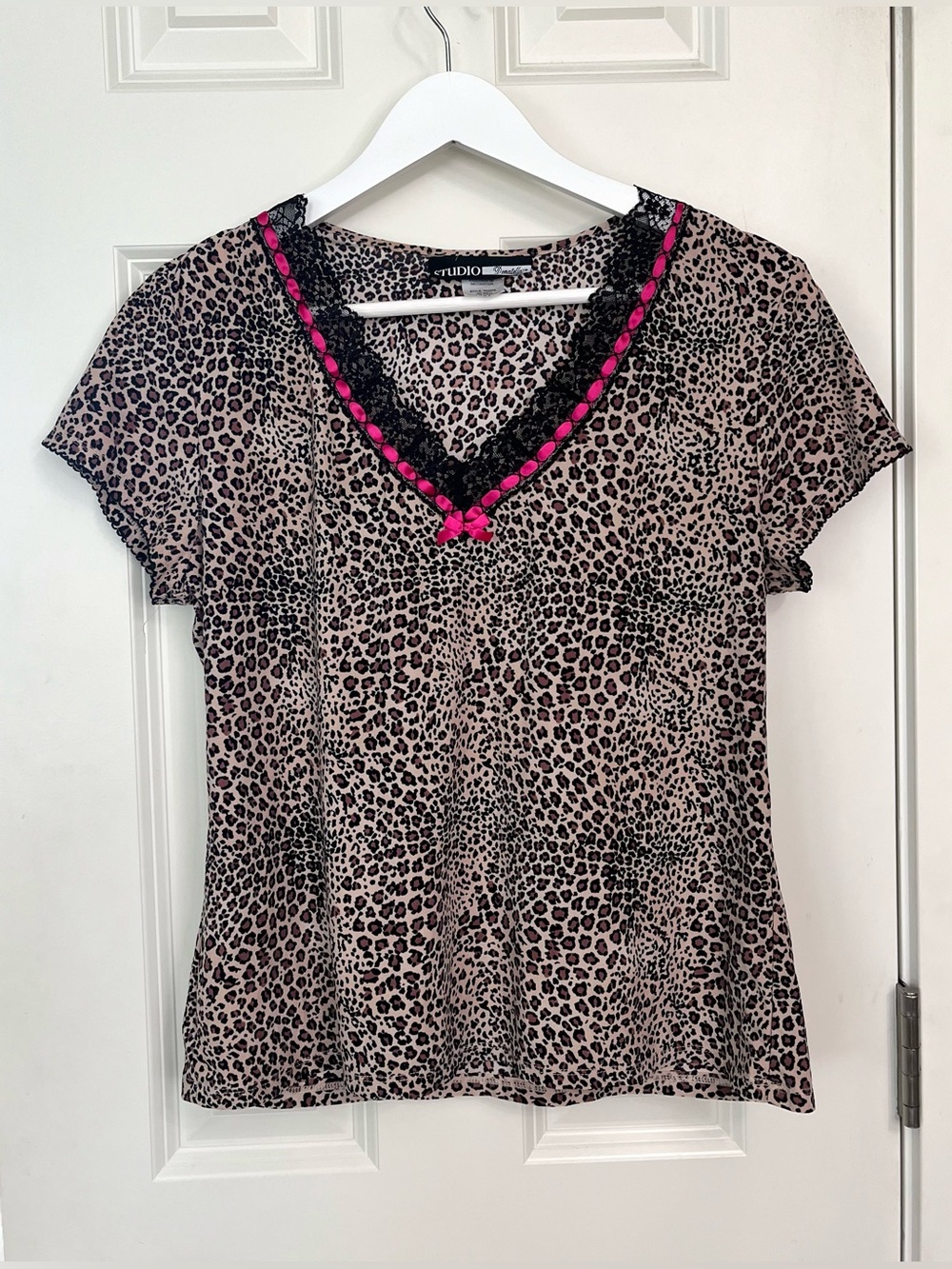 Studio Donatella Y2K Leopard Print Pajama Set